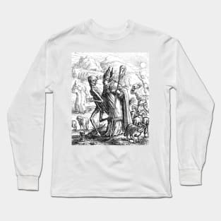 The Bishop, the Dance of Death - Hans Holbein Long Sleeve T-Shirt